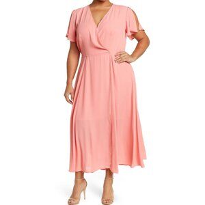 ✨NWT✨ Love By Design Marie Flutter Sleeve Faux Wrap Maxi Dress - Rose Petal